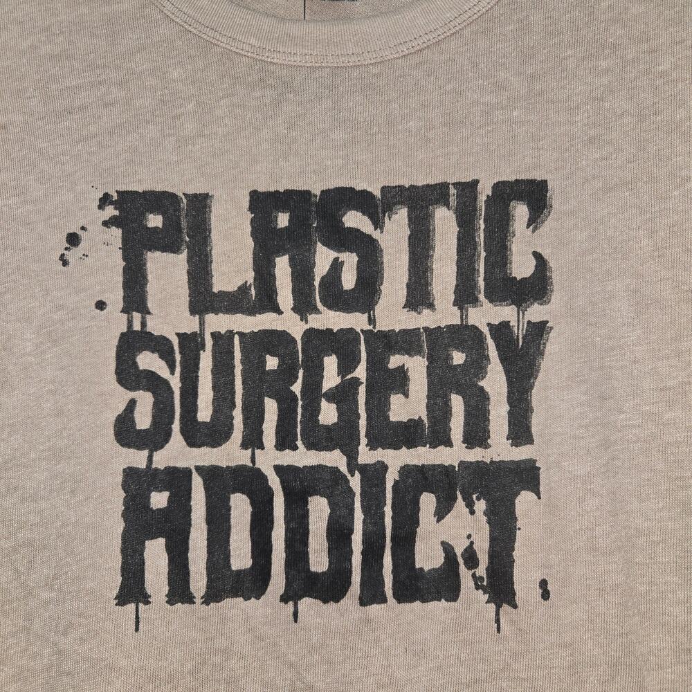 Alternative Black Lagoon Plastic Surgery Addict Graphic Shirt Mens Large NWT